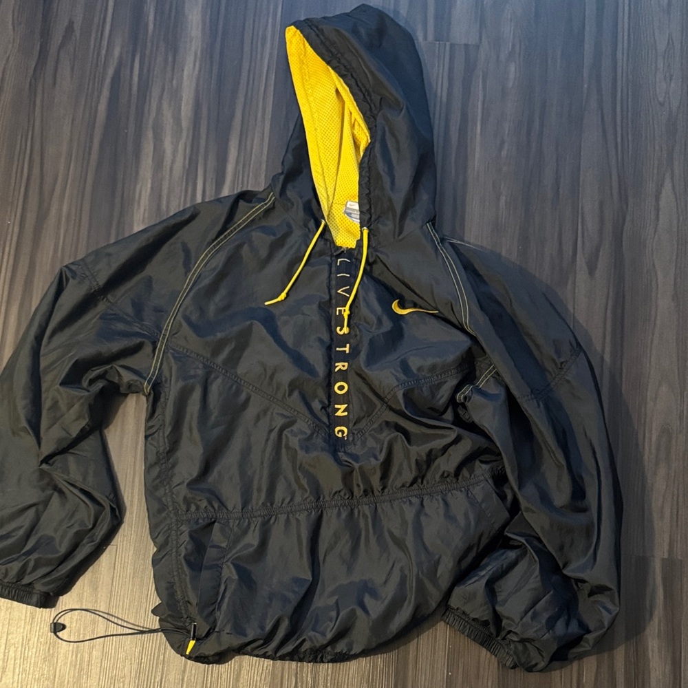 Nike Live Strong Black and Yellow Windbreaker